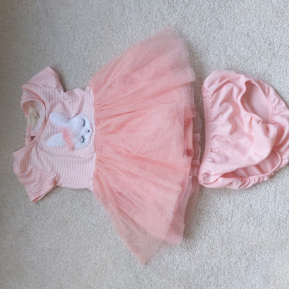 Girls dress with matching diaper cover